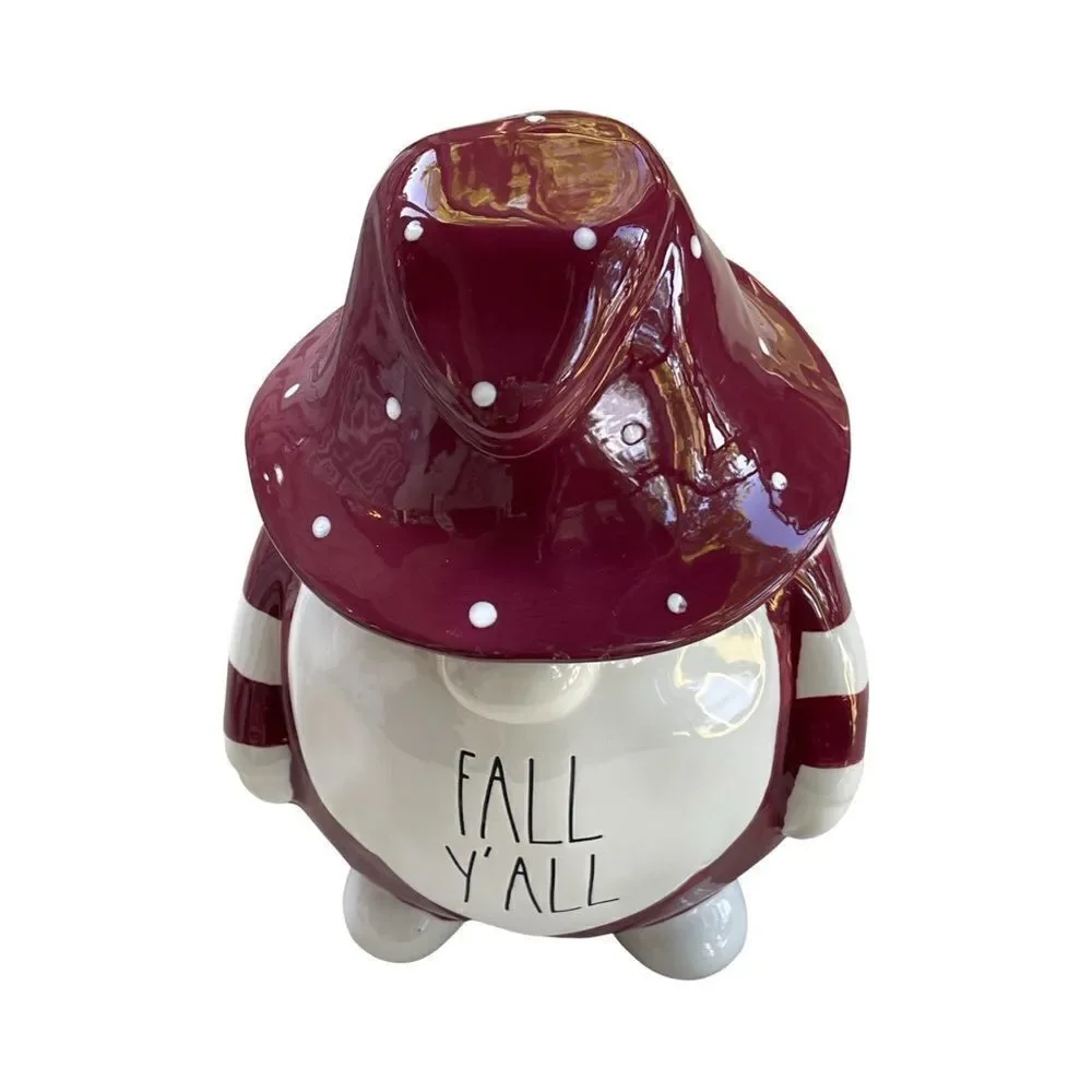 Rae Dunn FALL Y'ALL Gnome Large Cookie Canister w/ Lid NEW without tags